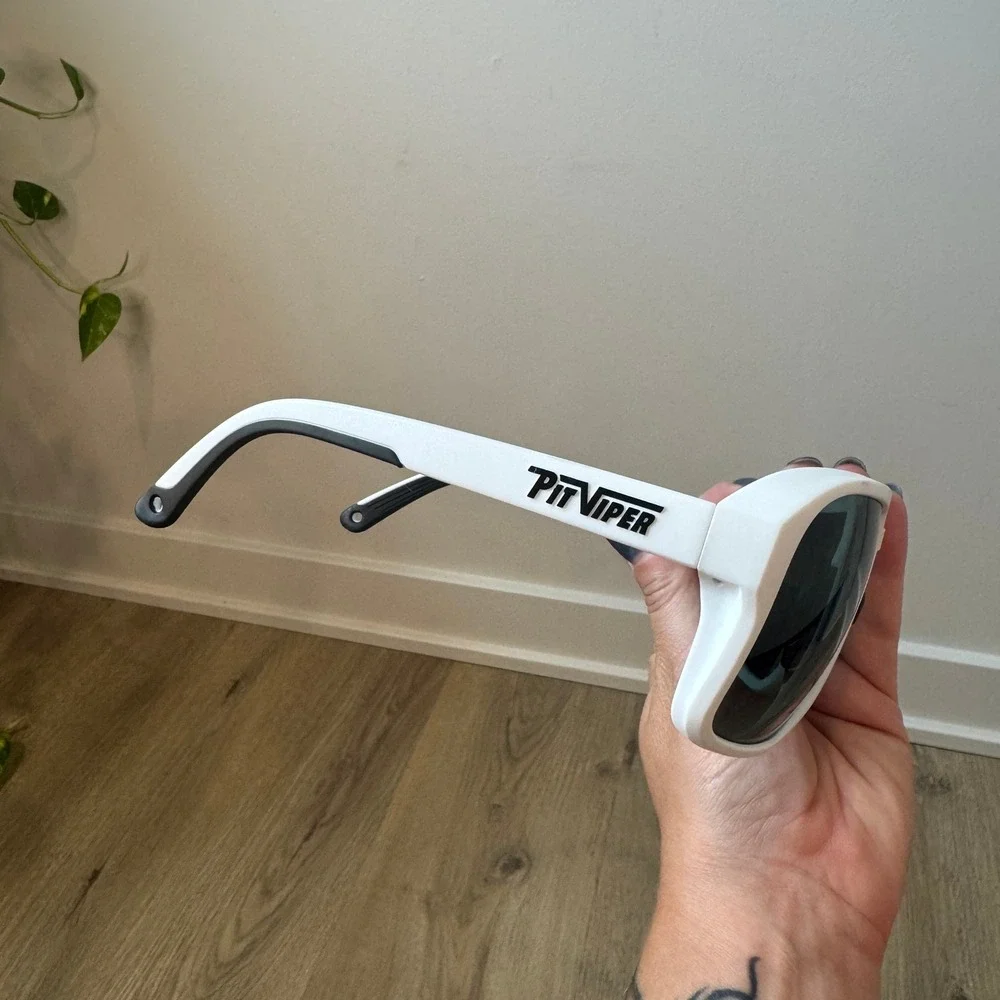 Pit Viper The Miami Nights Flight Optics Polarized Sunglasses White Frame NEW